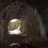 Ledopád v tunelu | fotografie