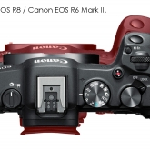 Srovnání velikosti Canon EOS R8 / Canon EOS R6 Mark II.